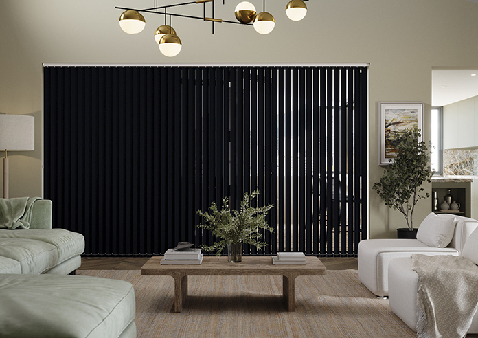 Solento (Blackout), Pure Black - Vertical Blind - Image 3